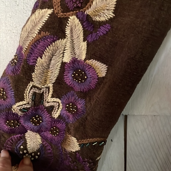 Coldwater Creek Boho Style Embroidered Blazer - Picture 5 of 8